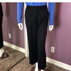 Brooks Brothers 100% Wool Cropped Dress Pants Sz 6 Black EUC No Flaws